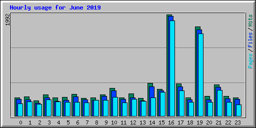 Hourly usage for June 2019