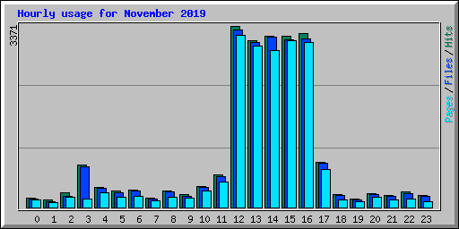 Hourly usage for November 2019