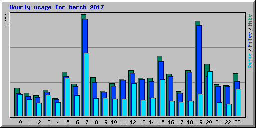 Hourly usage for March 2017