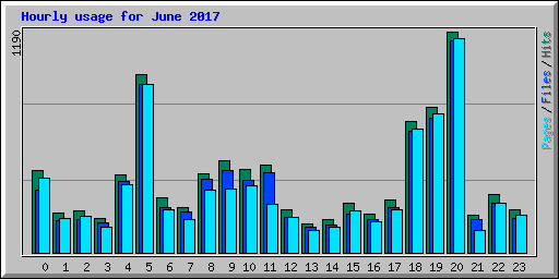 Hourly usage for June 2017