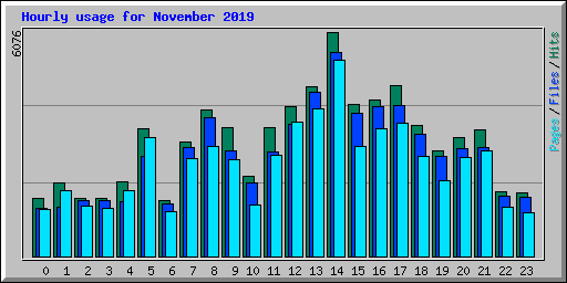 Hourly usage for November 2019